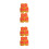 4Pièces Tenue Mini Orange À Thème Construction Sécurisée 5