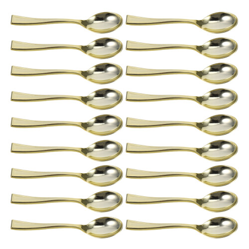 200Pcs Gold Dessert Elegant Party Utensils