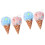 4Pièces Éponge Douche Corps Pe Colorée Glace Pour Enfants 6