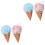 4Pièces Éponge Douche Corps Pe Colorée Glace Pour Enfants 5