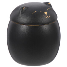 4Pcs Lightweight Black Pet Cremation Urns for Cat Ash Storage DIY