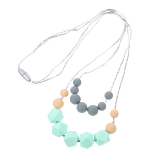 2Pièces Pendentif Molaire Bébé Vert En Silicone Durable 2