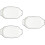 3Pcs White Ceramic Fish Board Double Handle Oven Safe Kitchen Dish 8