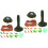 4Sets Kids Dinosaurussen ABS Speelfiguren Levendig Gekleurd 4