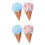 4Pièces Éponge Douche Corps Pe Colorée Glace Pour Enfants 7