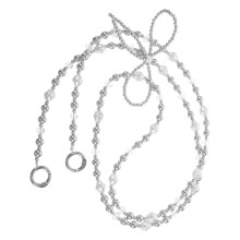 3Pcs Durable ABS Bag Chains Pearl Embellished Metal Buckle Purse Strap