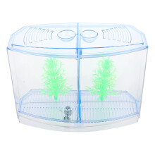 2Sets Clear Acrylic Mini Fish Breeding Tank Small Desktop Aquarium