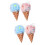 4Pièces Éponge Douche Corps Pe Colorée Glace Pour Enfants 8