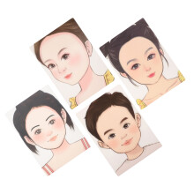 4Pcs Durable Plastic Face Paint Practice Board for Kids Assorted Color