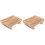 2Pcs Multi-Color Wood Footstool Lightweight Step Bench for Home Use 2