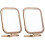 2Pcs Golden Double Sided Makeup Mirror Folding Vanity Tabletop Mirror 3