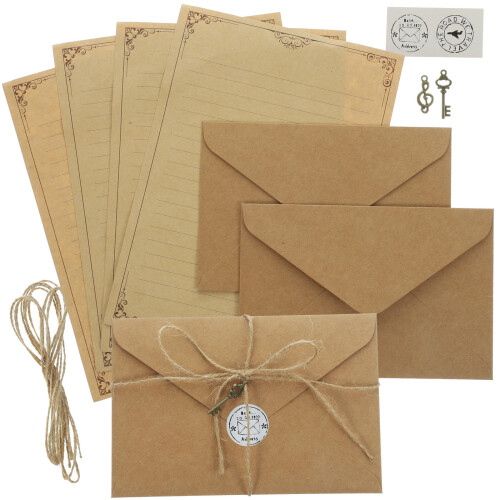 10Sets Retro Stationery Paper and Envelope Kit for Writing