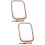 2Pcs Golden Double Sided Makeup Mirror Folding Vanity Tabletop Mirror 8