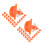 40Pcs Easy Install Orange Plastic Duck Beak Set for DIY Crafts 8