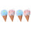 4Pièces Éponge Douche Corps Pe Colorée Glace Pour Enfants 4