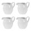 4Pcs White Ceramic Pouring Kettle with Comfortable Grip for Home 3