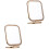 2Pcs Golden Double Sided Makeup Mirror Folding Vanity Tabletop Mirror 4