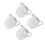 4Pcs White Ceramic Pouring Kettle with Comfortable Grip for Home 8