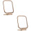 2Pcs Golden Double Sided Makeup Mirror Folding Vanity Tabletop Mirror 7