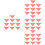 40Pcs Red Small Square Silk Scarves Soft Breathable Dance Props 3