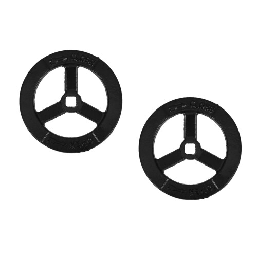 2Pièces Ronde En Fer Pour Arrêt D'eau Usage Industriel Noir 2