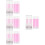 4Sets Pink Pens for Tattoo and Eyebrow Positioning Plastic 8