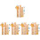 5Sets Zelfklevende Kinder Lengtemeter Sticker Met Dieren 5