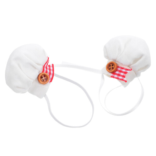4Pcs Mini Cook Hats for Dolls Decorative Lightweight Multicolor Caps