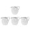 4Pcs White Ceramic Pouring Kettle with Comfortable Grip for Home 2