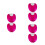 6Pcs Rosy Aligner Organizer Resin Portable Retainer Carry Case 6