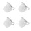 4Pcs White Ceramic Pouring Kettle with Comfortable Grip for Home 7