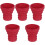 5Pcs Handy Red Golf Ball Pick-Up Grabber Rubber Suction Cup Accessory 9