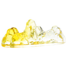 3Pcs Yellow Crystal Feng Shui Statue Elegant Desk Decor