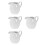 4Pcs White Ceramic Pouring Kettle with Comfortable Grip for Home 4