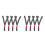 8Pcs Chin Straps Grey Y-Shaped Adjustable Fit 6