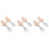 3Sets Short Handle Baby Fork Spoon Set Silicone Beige Toddler Utensils 6