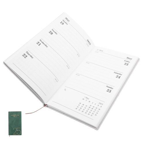 2Pcs Teacher Planner 2025 Small PU Hardback Weekly Calendar 1