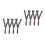8Pcs Chin Straps Grey Y-Shaped Adjustable Fit 5