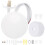 3Pcs Hanging Pendant Light White Ceiling Lamp for Home Decor 8