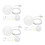 3Pcs Hanging Pendant Light White Ceiling Lamp for Home Decor 5