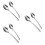 3Pcs Premium Alloy Spoon Fork Set Silver Kitchen Utensil for Parties 5