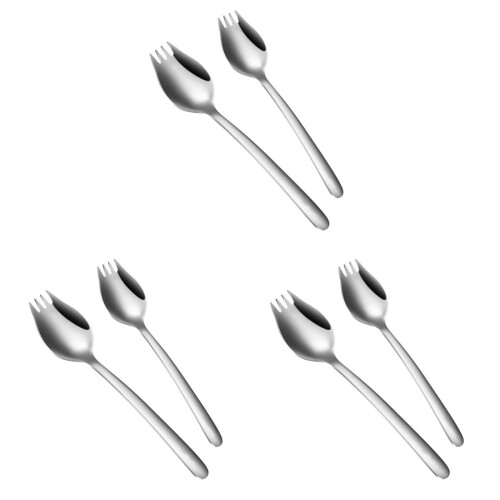 3Pcs Premium Alloy Spoon Fork Set Silver Kitchen Utensil for Parties 1