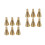 12Pcs Reusable Brass Incense Cone Mold Easy Clean Portable Tower Mold 5