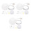 3Pcs Hanging Pendant Light White Ceiling Lamp for Home Decor 6