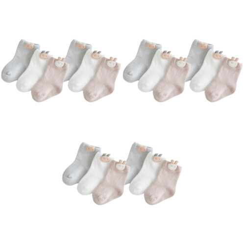 Baby Socks Cotton Material Non-Slip Elastic Cartoon Patterns 2
