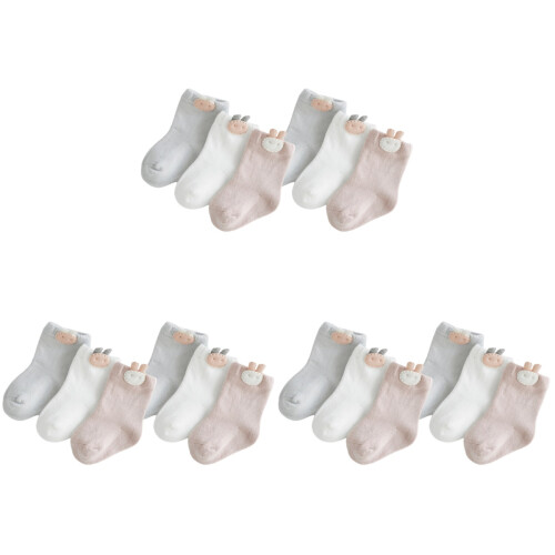 Baby Socks Cotton Material Non-Slip Elastic Cartoon Patterns 1