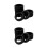 16Pcs Black Silicone Suitcase Wheel Protector Covers Easy Install Pads 4