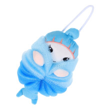 2Pcs Cartoon Animal Bath Balls Blue Kids Shower Foaming Scrubbers