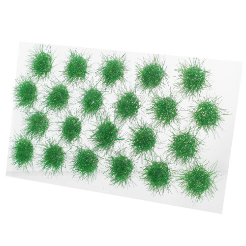 4Sets Donkergroen Plastic Gras Cluster Voor Maquettes En DIY Decor 2