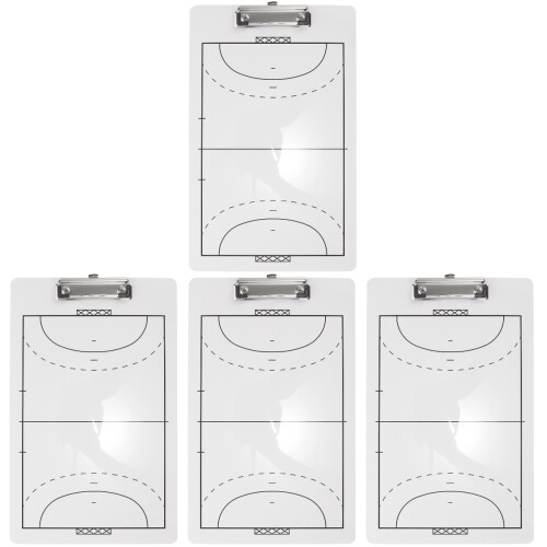 4Pcs White PVC Double-Sided Coaching Boards for Handball Training 2